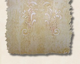 A texture Stencil, finished with two or three glazes of color